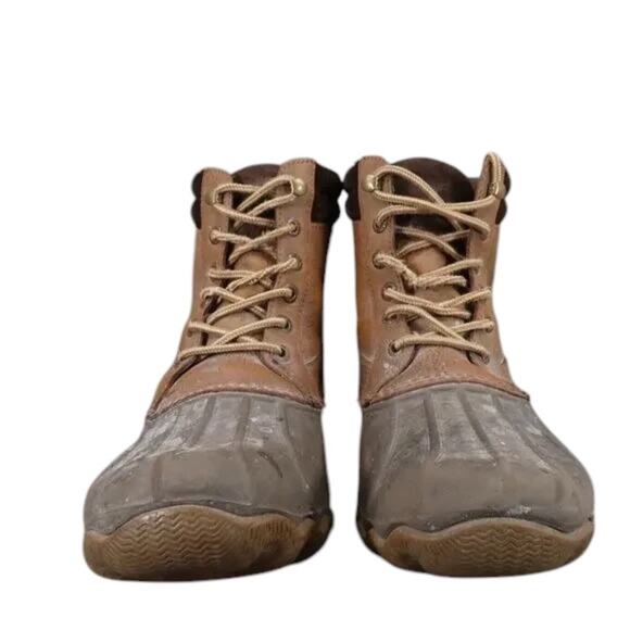 Sperry Shoes Mens 8 Boots Duck Outdoor Leather Waterproof Brewster Lace Up Brown main image 4